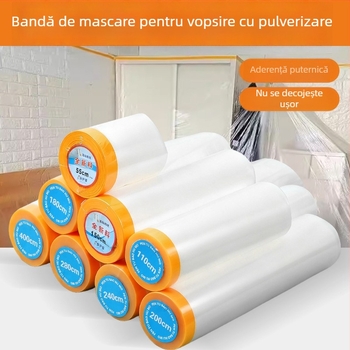 Folie plastică transparentă îngroșată pentru mobilier – protecție împotriva prafului, acoperire completă pentru uz casnic