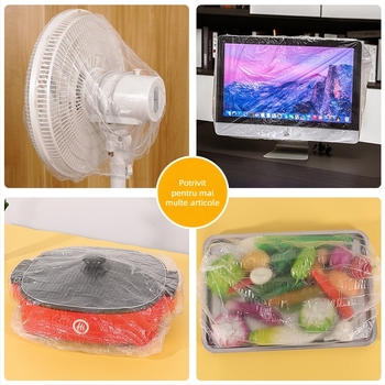 Capac de protecție împotriva prafului, de unică folosință, pentru electrocasnice: gătitor de orez, cuptor cu microunde, ventilator electric