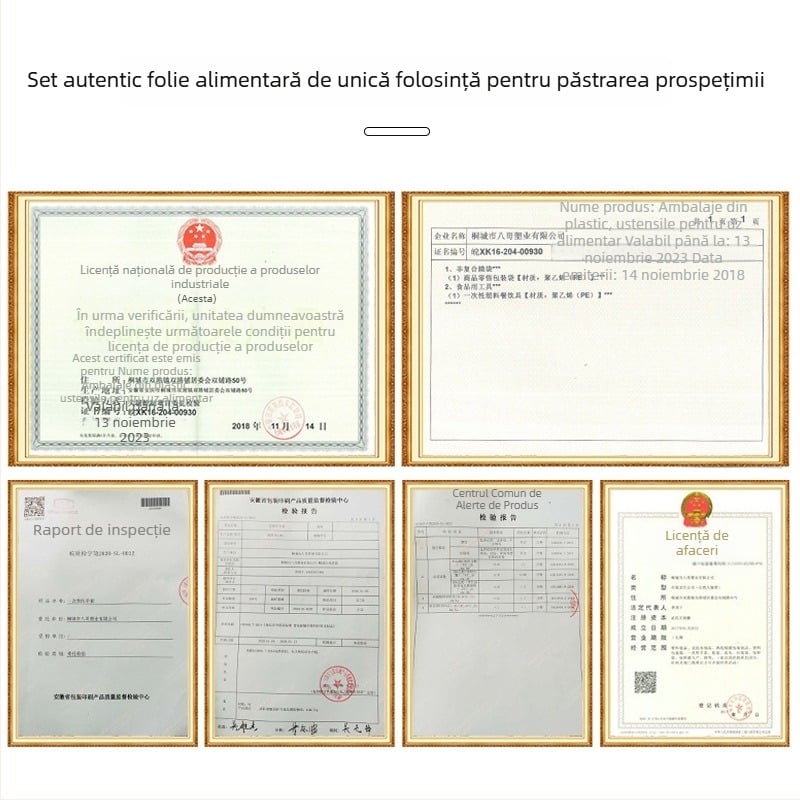 Capace de unică folosință pentru boluri, capac din plastic transparent pentru resturi, set 100 bucăți