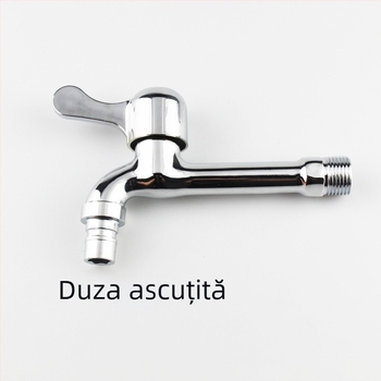 Robinet încastrat pentru mașina de spălat, apă rece, utilizare dublă, gură de curgere cu deschidere rapidă, duză extinsă pentru mop și chiuvetă