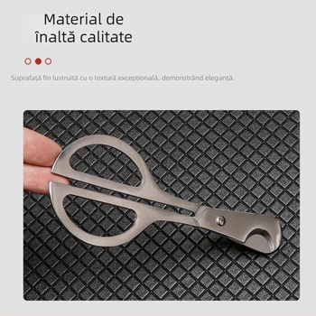 Tăietor pentru trabucuri, portabil, realizat manual, oțel inoxidabil