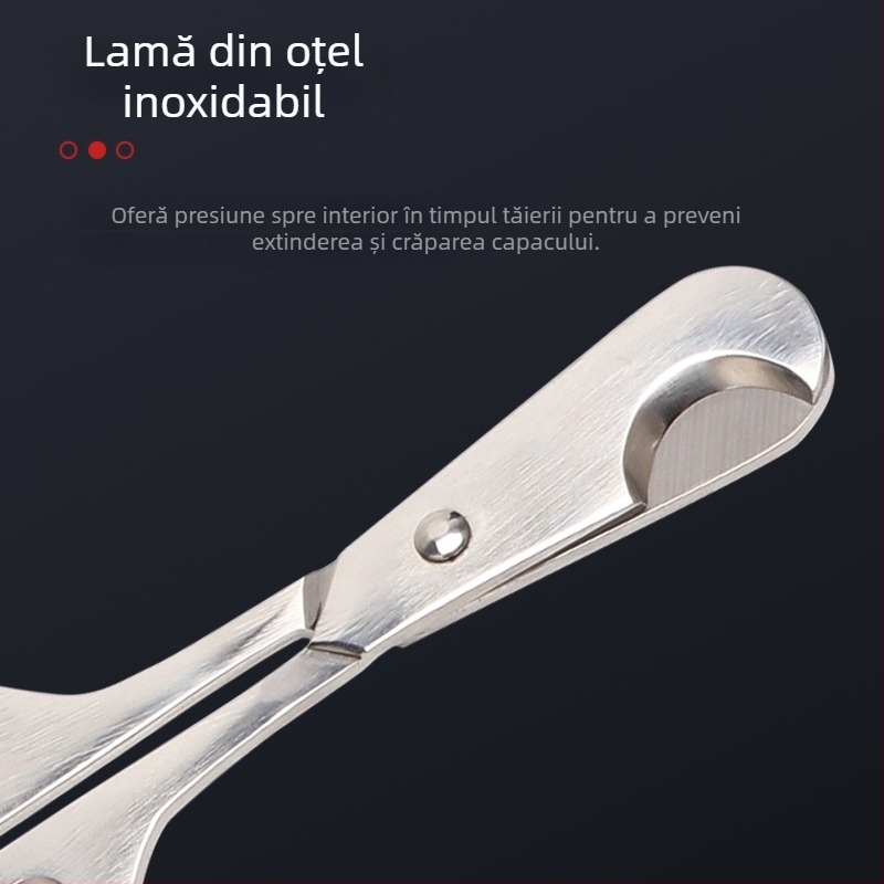 Tăietor pentru trabucuri, portabil, realizat manual, oțel inoxidabil