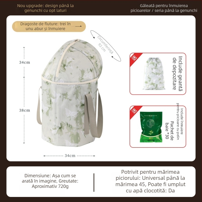 Cadă pliabilă pentru picioare, pentru uz casnic, adâncă până la gambe, baie cu aburi, bazin izolat