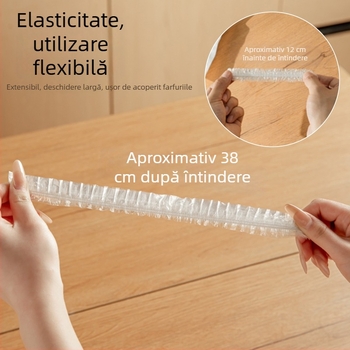 Acoperire suspendată pentru folie alimentară PE, de unică folosință, protecție împotriva prafului pentru legume în frigiderul casnic