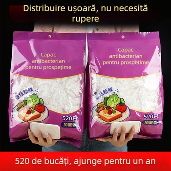 Capac pentru folie alimentară pentru resturi, de unică folosință, protecție la praf, multifuncțional cu gură elastică