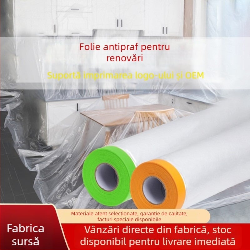 Folie de protecție împotriva prafului pentru mobilier și canapea — folie de mascare pentru renovări casnice