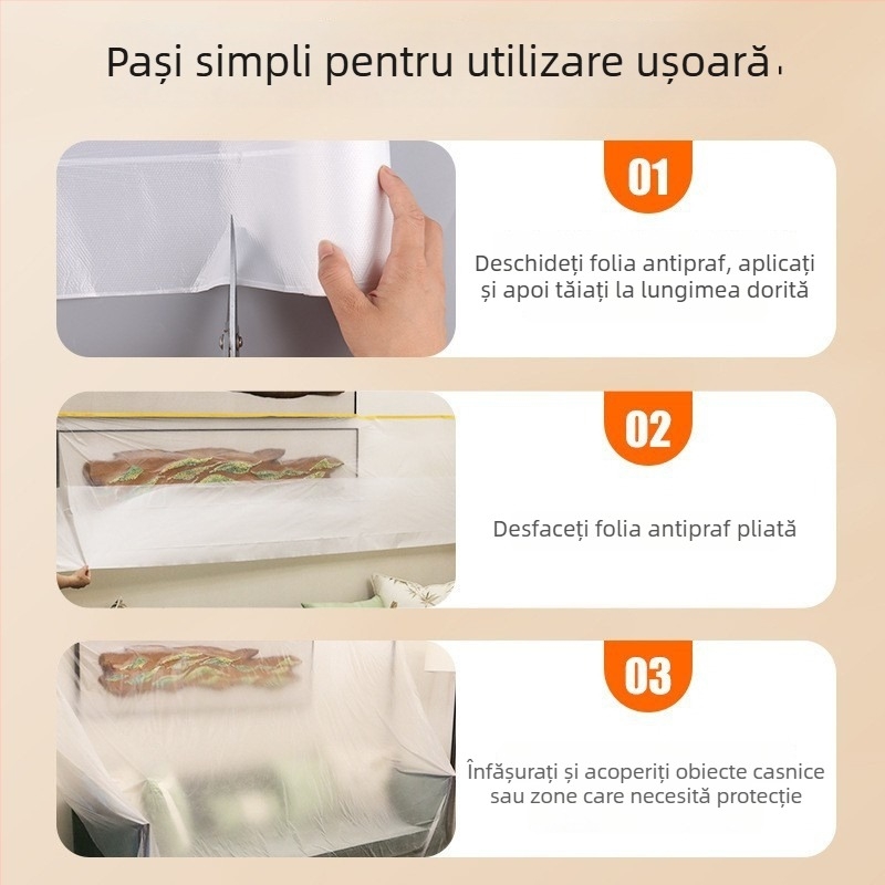 Folie de protecție împotriva prafului pentru mobilier și canapea — folie de mascare pentru renovări casnice