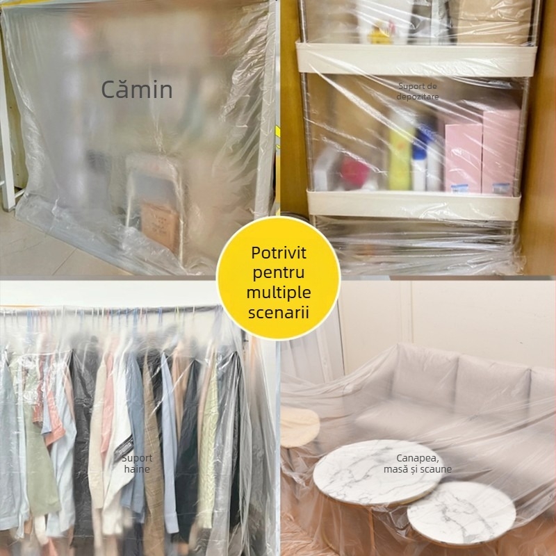 Folie de protecție împotriva prafului pentru mobilier și canapea — folie de mascare pentru renovări casnice