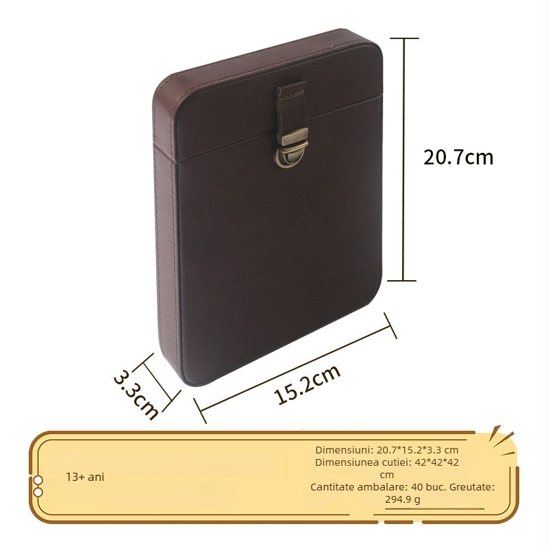 Humidor portabil pentru țigări din cedru, capacitate mare, set de călătorie
