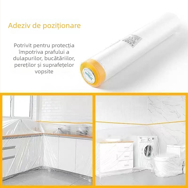 Acoperire de praf de unică folosință pentru mobilier – folie PE pentru canapea