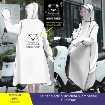 Pelerină de ploaie pentru adulți, pentru trotineta electrică, impermeabilă, lungă, unisex, pentru ciclism și drumeții