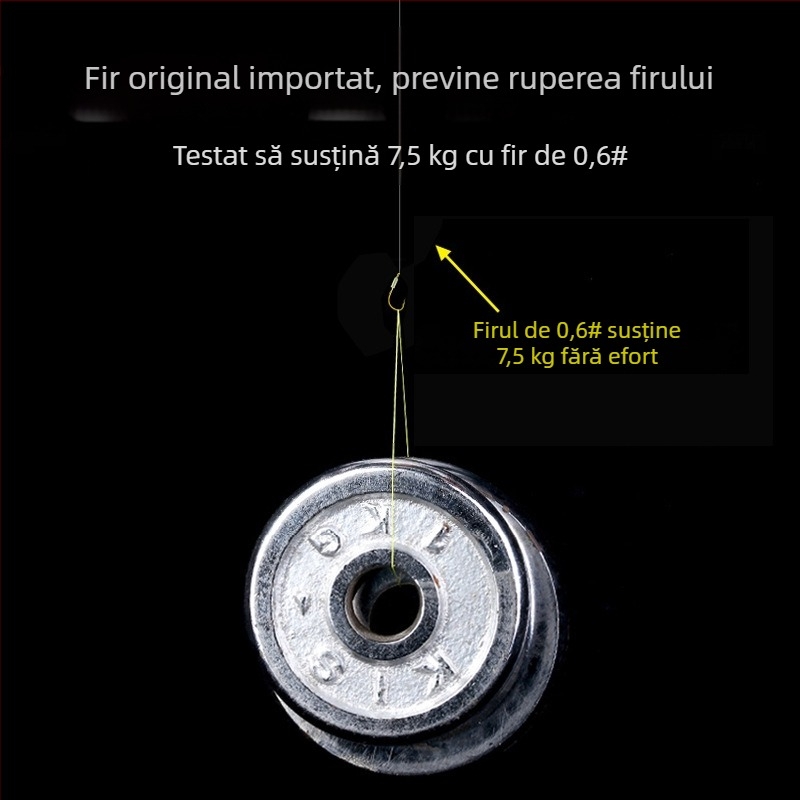 Set premium de cârlige de pescuit cu două cârlige și înveliș auriu