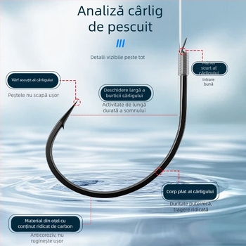Rig Mud Loach Hook pentru pescuit cu momelă vie, cârlig ascuțit, set de linie cu cârlig invers pentru Mandarin fish și Bass