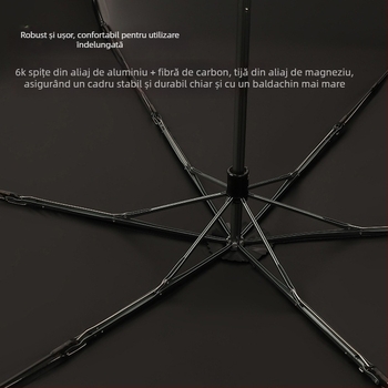 PARACHASE umbrelă 108 cm ultra-ușoară, cu acoperire din vinil, protecție UV UPF 50+, umbrelă pentru soare și ploaie pentru femei