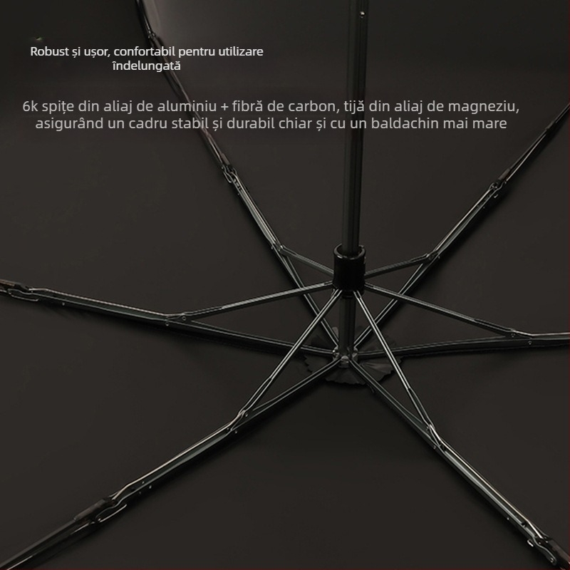 PARACHASE umbrelă 108 cm ultra-ușoară, cu acoperire din vinil, protecție UV UPF 50+, umbrelă pentru soare și ploaie pentru femei