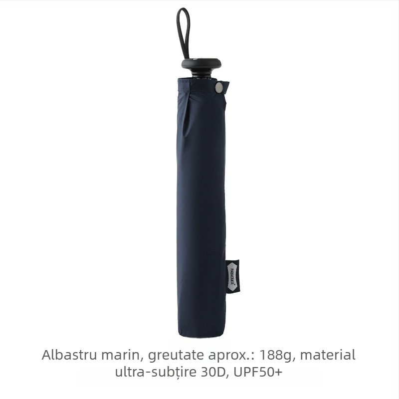 PARACHASE umbrelă 108 cm ultra-ușoară, cu acoperire din vinil, protecție UV UPF 50+, umbrelă pentru soare și ploaie pentru femei