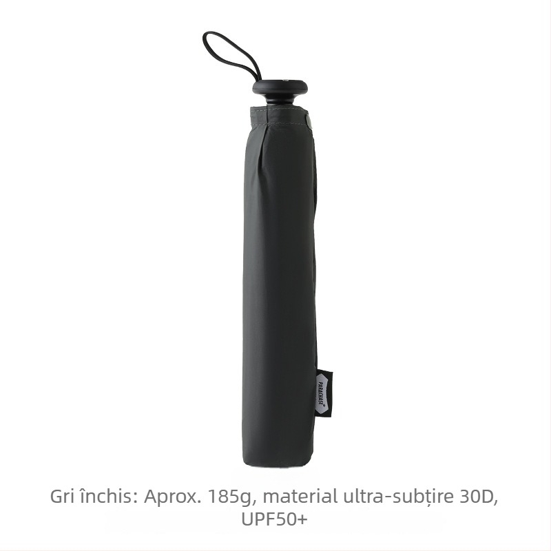 PARACHASE umbrelă 108 cm ultra-ușoară, cu acoperire din vinil, protecție UV UPF 50+, umbrelă pentru soare și ploaie pentru femei