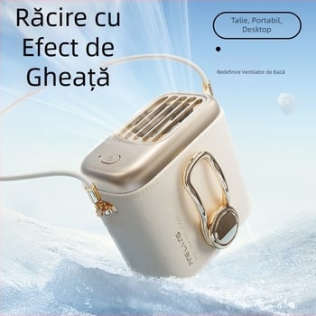 MINI ventilator talie — ventilator portabil cu clips pentru talie, răcire pentru exterior, poate fi ținut în mână sau pe birou