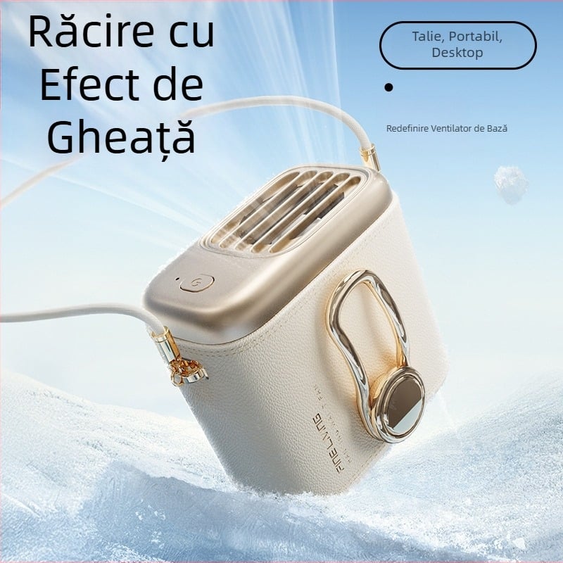 MINI ventilator talie — ventilator portabil cu clips pentru talie, răcire pentru exterior, poate fi ținut în mână sau pe birou