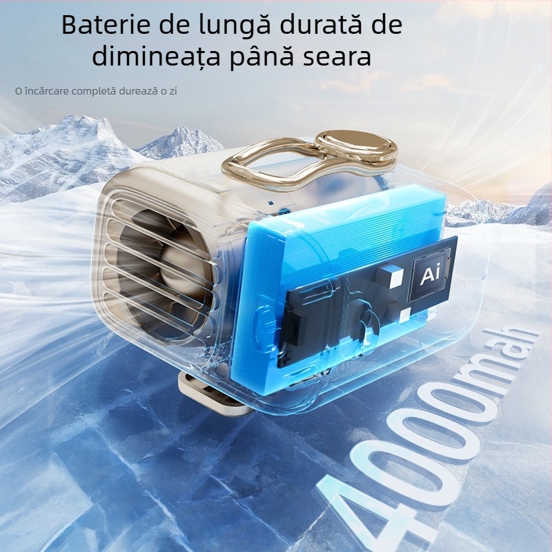 MINI ventilator talie — ventilator portabil cu clips pentru talie, răcire pentru exterior, poate fi ținut în mână sau pe birou