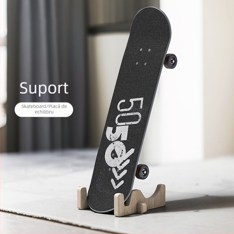 Suport din lemn pentru placă de echilibru și depozitare skateboard – suport de expunere