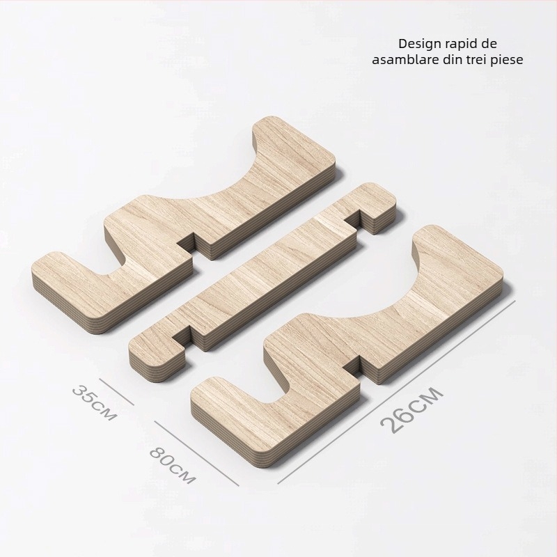 Suport din lemn pentru placă de echilibru și depozitare skateboard – suport de expunere