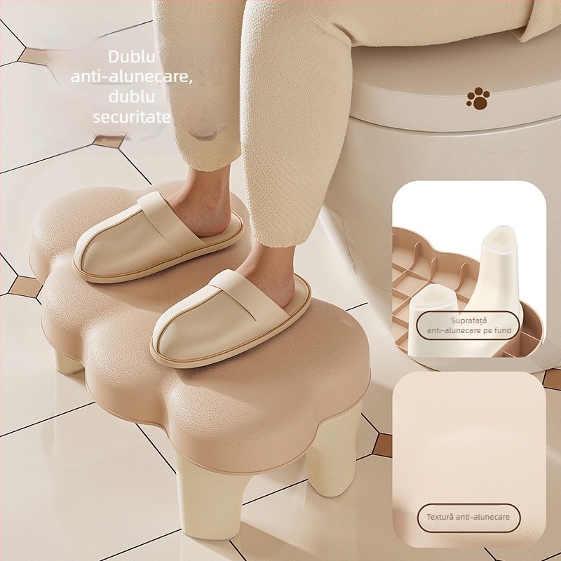Noul taburet pentru picioare pentru baie și toaletă, din plastic antiderapant pentru copii, personalizabil