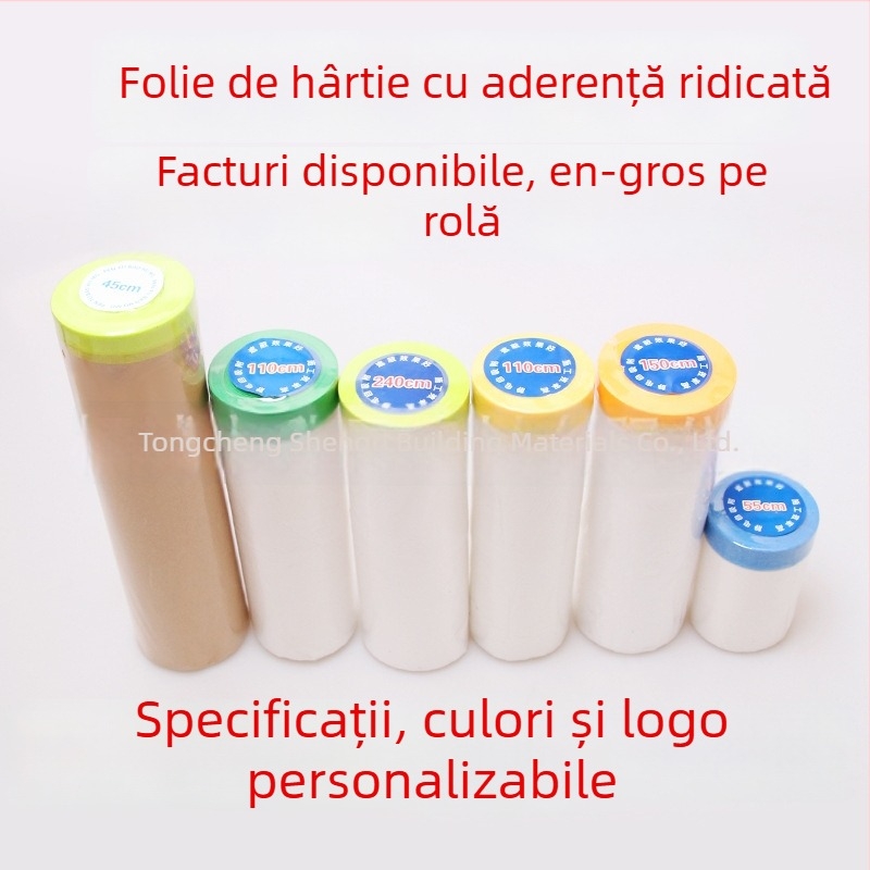 Film de protecție împotriva prafului, de unică folosință, cu mască din hârtie, pentru vopsire și decor cu diatomită