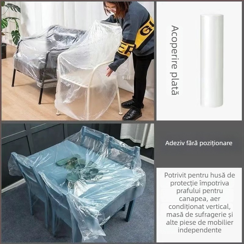 Film de protecție împotriva prafului, de unică folosință, cu mască din hârtie, pentru vopsire și decor cu diatomită
