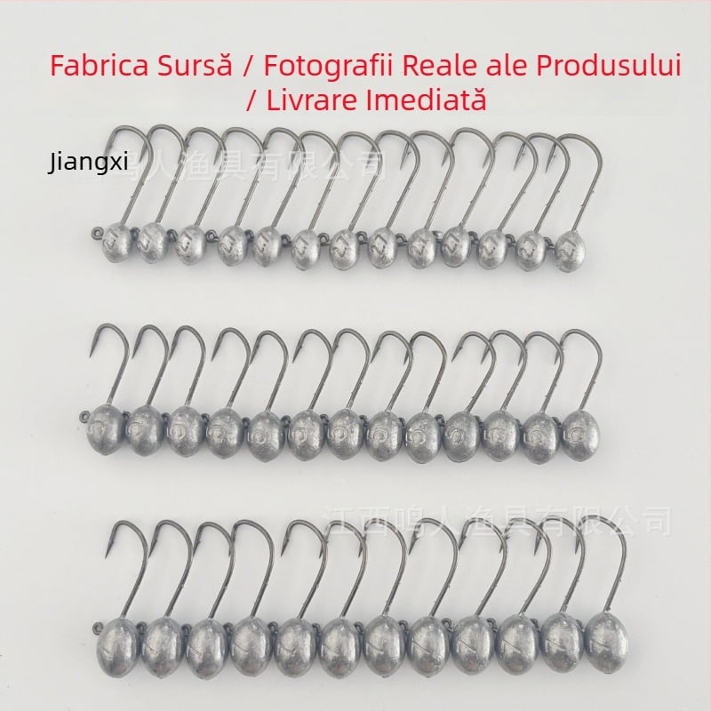 Root Hook pentru pescuit cu năluci, întărit de 4 ori, cu două cârlige, profil gros, gură arcuită, mărimea 1