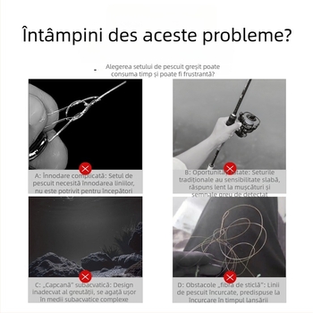 Montaj de pescuit cu zmeu, cârlig invers, cârlig triplu cu inel în formă de 8, fără plumb