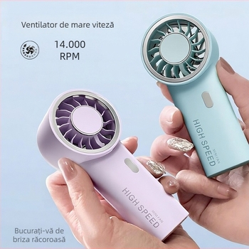 Ventilator de mână ultrarapid, mini ventilator cu încărcare USB, portabil pentru exterior