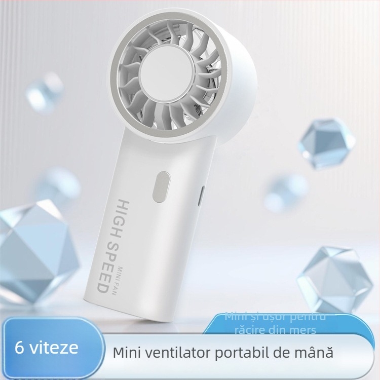 Ventilator de mână ultrarapid, mini ventilator cu încărcare USB, portabil pentru exterior
