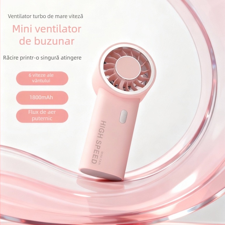 Ventilator de mână ultrarapid, mini ventilator cu încărcare USB, portabil pentru exterior