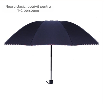 Umbrelă extragrandă pentru 3 persoane - protecție împotriva soarelui și a ploilor, umbrelă pliabilă întărită, deschidere manuală