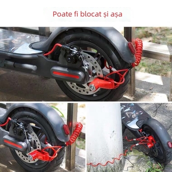 Lacăt pentru scuter electric Xiaomi și lacăt pentru vehicul Xilop – alarmă anti-furt, accesorii lacăt disc bicicletă