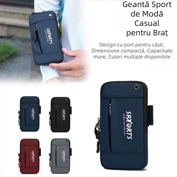 Geantă de încheietură rezistentă la apă, ușoară și minimalistă pentru alergare și sală, cu buzunar pentru telefon