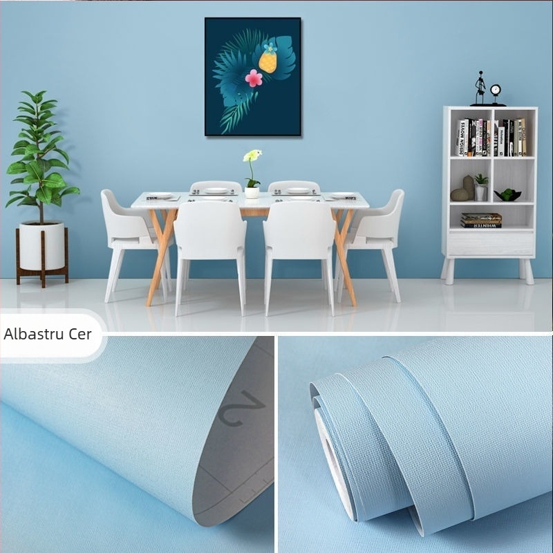 Autocolant de perete Macaron, culoare solidă, autoadeziv, impermeabil și rezistent la umezeală, decor modern minimalist pentru dormitor