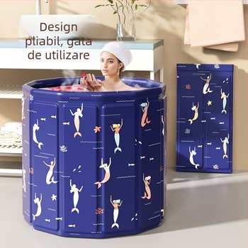 Cadă pliabilă pentru copii, cu strat izolant gros, din PVC ecologic, pentru uz casnic.