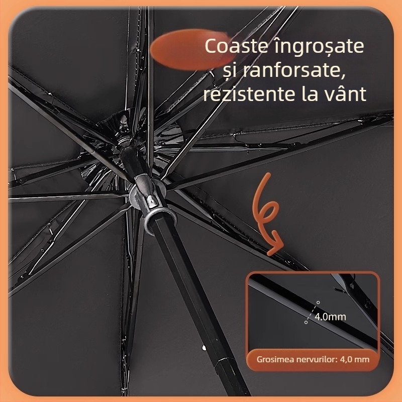 Umbrelă pliabilă drăguță pentru copii cu vârsta 6–12 ani, stil nou, robustă și durabilă, protecție UV