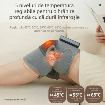 Genunchiere încălzite cu masaj vibro și terapie termică