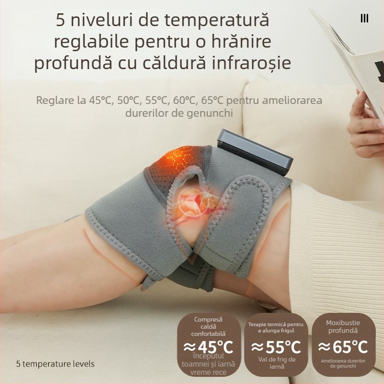 Genunchiere încălzite cu masaj vibro și terapie termică