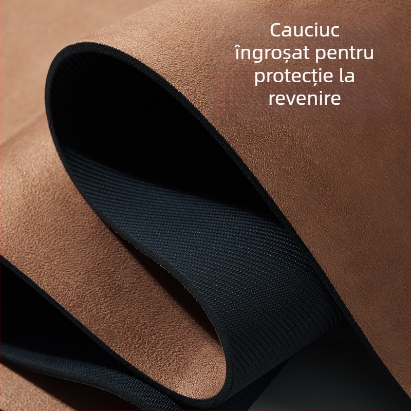 Covoraș de yoga din velur uni, cauciuc natural, anti-derapant, pentru uz casnic, cu amortizare și funcționare silențioasă