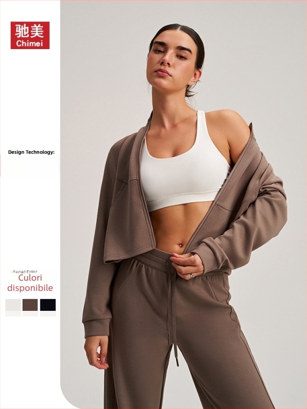 Geacă sport de toamnă-iarnă pentru femei, cu guler înalt, mâneci lungi, croială Slim, buzunare mari, aspect casual lejer