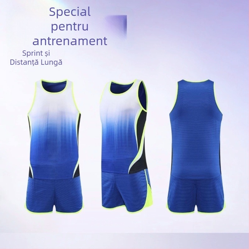 Set unisex de antrenament pentru atletism cu vestă pentru maraton și alergare în competiții