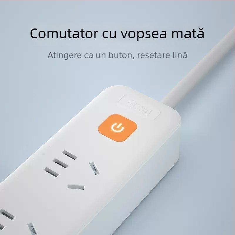 Nanfu Golden Eye prelungitor multiplu cu cablu lung pentru cămine studențești și casă, panou prize, prize sigure