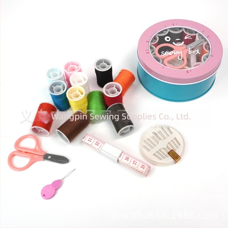Kit mini de cusut în cutie portabilă – set de unelte de cusut pentru uz casnic