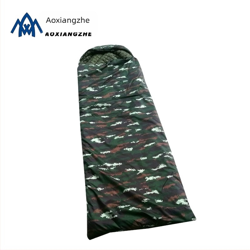 Sac de dormit Soarer, camuflaj tigru în dungă, impermeabil, gros și cald, stil tip plic