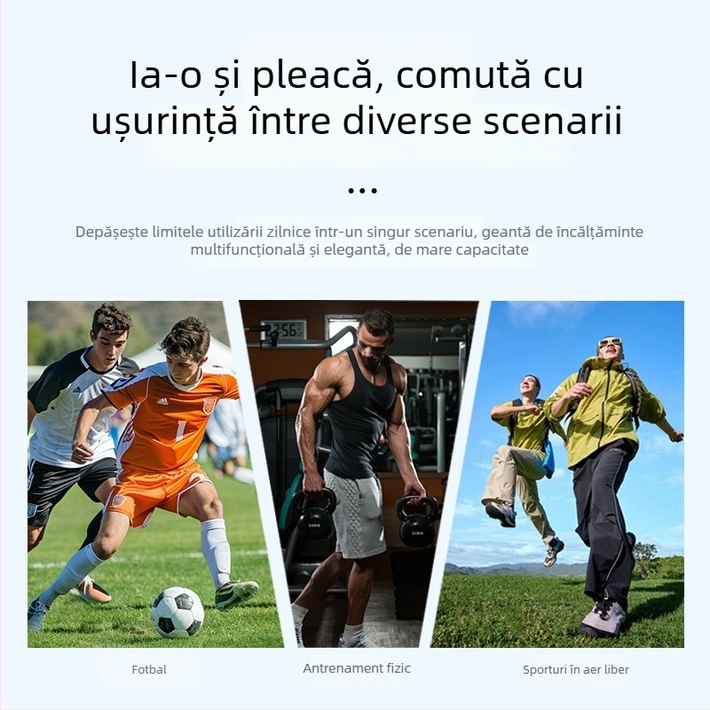 Geantă de pantofi sport personalizată, cu capacitate mare, portabilă, pentru fotbal, baschet și volei