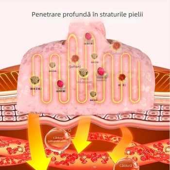 Aiyuantang Pachet de încălzire cu sare pentru umeri și gât, încălzire electrică, control temperatură 30–50°C, 60W, material mătase